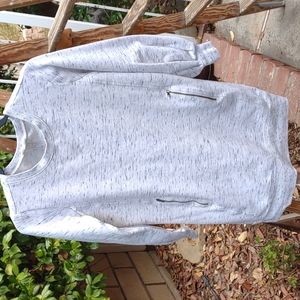 Loft Outlet LOUNGE Long Sweatshirt Heather Gray XS